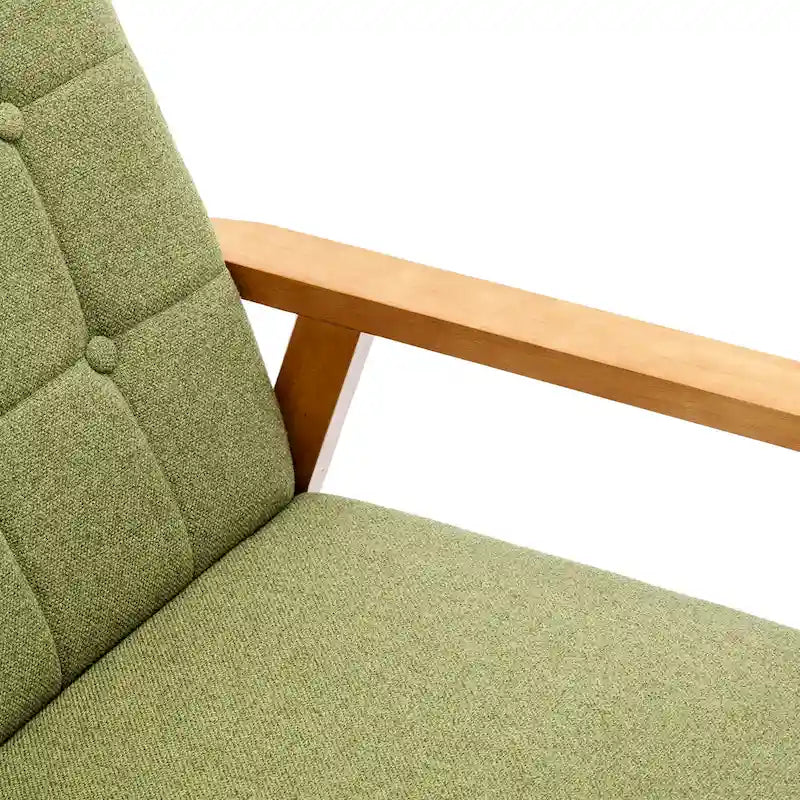 Fauteuil d'appoint capitonné 28,74 pouces avec structure en bois massif