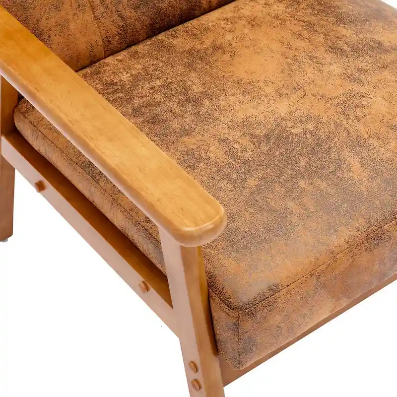 Fauteuil d'appoint capitonné 28,74 pouces avec structure en bois massif