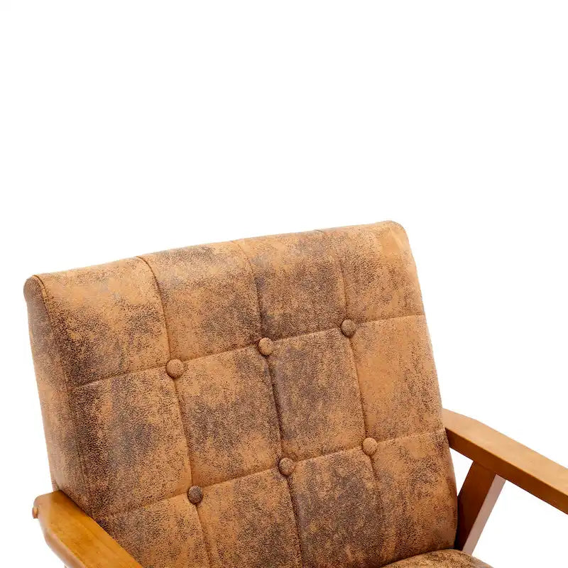 Fauteuil d'appoint capitonné 28,74 pouces avec structure en bois massif