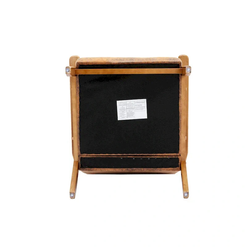 Fauteuil d'appoint capitonné 28,74 pouces avec structure en bois massif