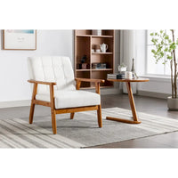 Fauteuil d'appoint capitonné 28,74 avec cadre en bois massif