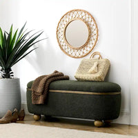 Banc Ottoman de Rangement, Banc Ottoman Capitonnage avec Rangement et Assise, Grand Banc de Rangement pour Couvertures et Repose-Pieds
