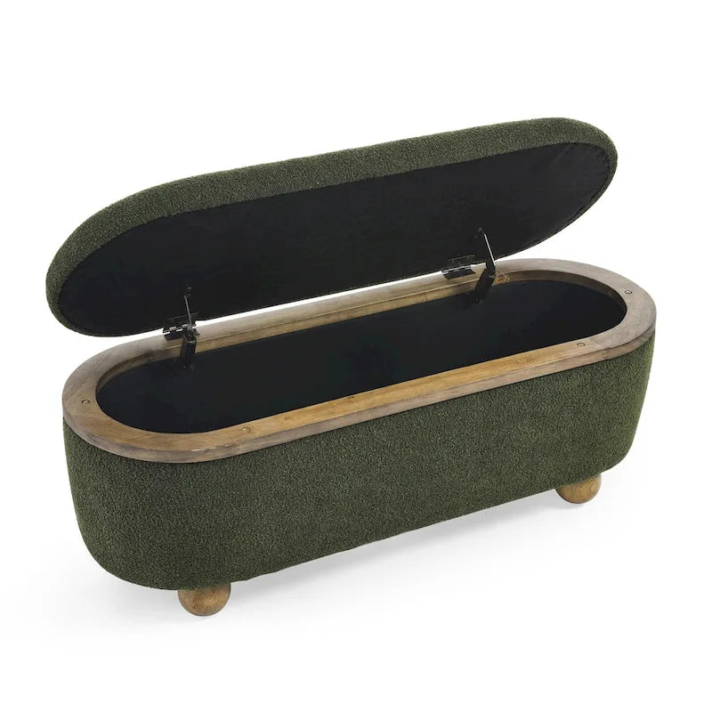 Banc ottoman de rangement, banc ottoman de pied de lit rembourré avec rangement et assise, grand banc de rangement pour couvertures et repose-pieds