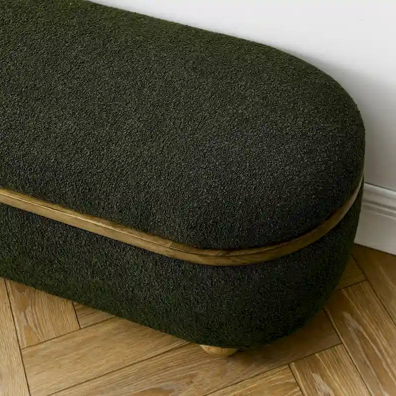 Banc ottoman de rangement, banc ottoman de pied de lit rembourré avec rangement et assise, grand banc de rangement pour couvertures et repose-pieds