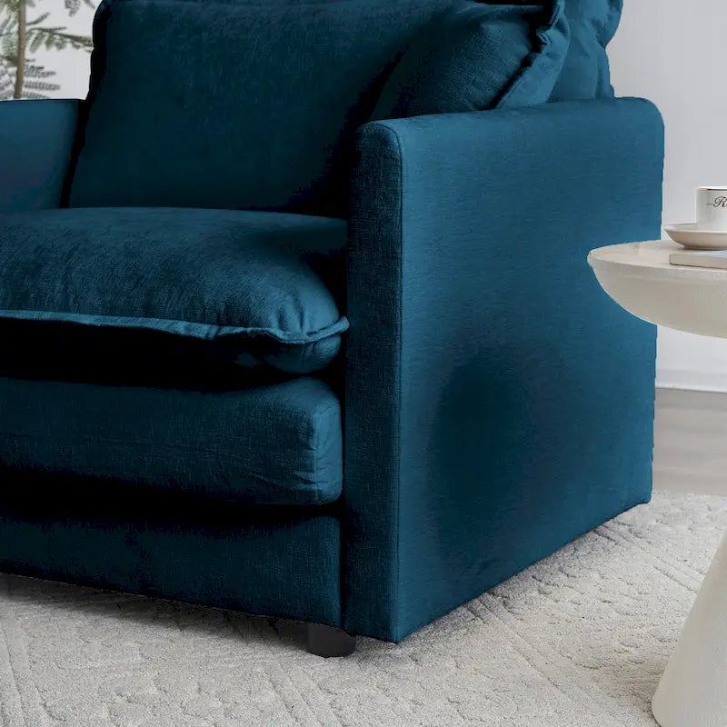 Ensemble canapé sectionnel 2 pièces en chenille pour salon