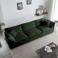 Ensemble canapé sectionnel 2 pièces en chenille pour salon