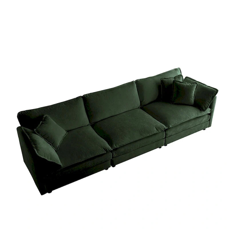 Ensemble canapé sectionnel 2 pièces en chenille pour salon