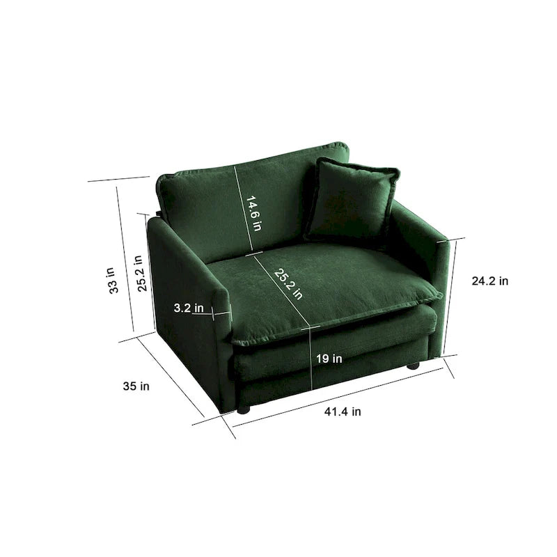 Ensemble canapé sectionnel 2 pièces en chenille pour salon