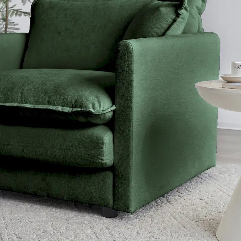 Ensemble canapé sectionnel 2 pièces en chenille pour salon