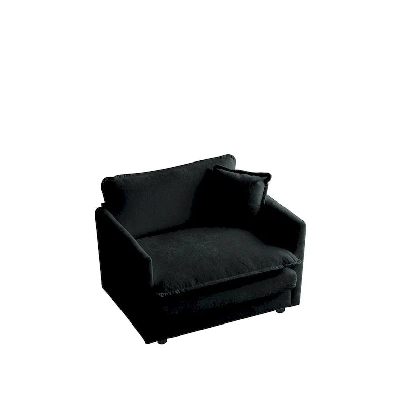 Ensemble canapé sectionnel 2 pièces en chenille pour salon