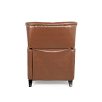 Fauteuil inclinable à bascule arrière, repose-pieds, dossier à boutons, clous décoratifs