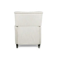Fauteuil inclinable à bascule arrière, repose-pieds, dossier à boutons, clous décoratifs
