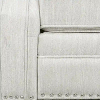 Fauteuil inclinable à bascule arrière, repose-pieds, dossier à boutons, clous décoratifs