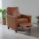 Pablo Fauteuil inclinable moderne en similicuir caramel