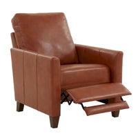Pablo Fauteuil inclinable moderne en similicuir caramel