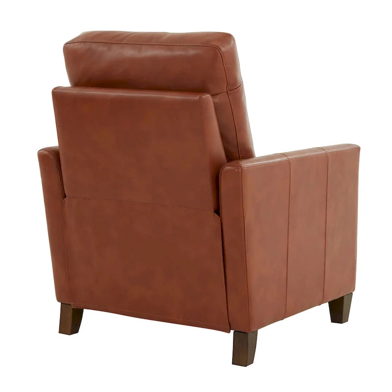 Pablo Fauteuil inclinable moderne en similicuir caramel
