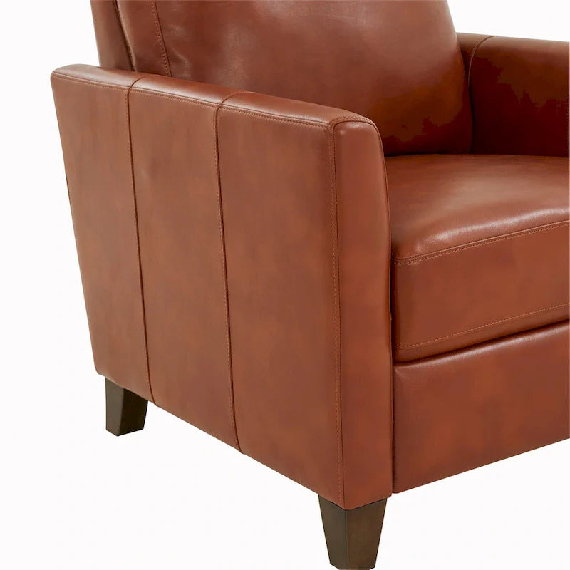Pablo Fauteuil inclinable moderne en similicuir caramel