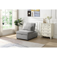 Canapé-lit pliant ottoman - Gris