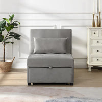 Canapé-lit pliant ottoman - Gris