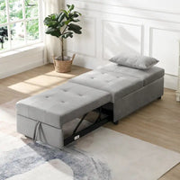 Canapé-lit pliant ottoman - Gris