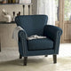 Fauteuil de club tapissé bleu marine 31 avec clous décoratifs