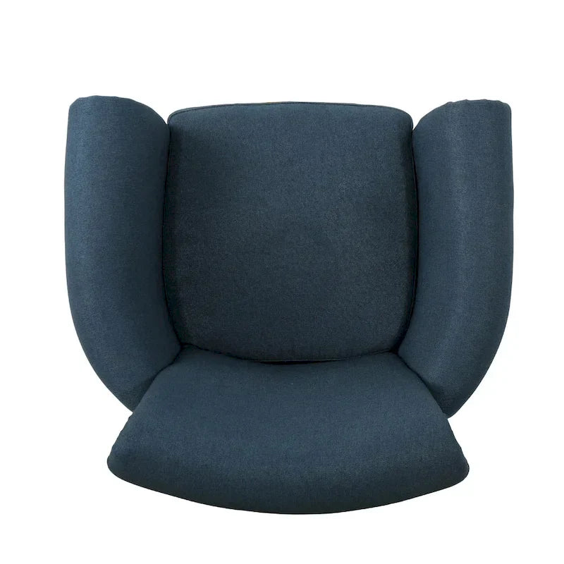 Fauteuil de club tapissé bleu marine 31 avec clous décoratifs