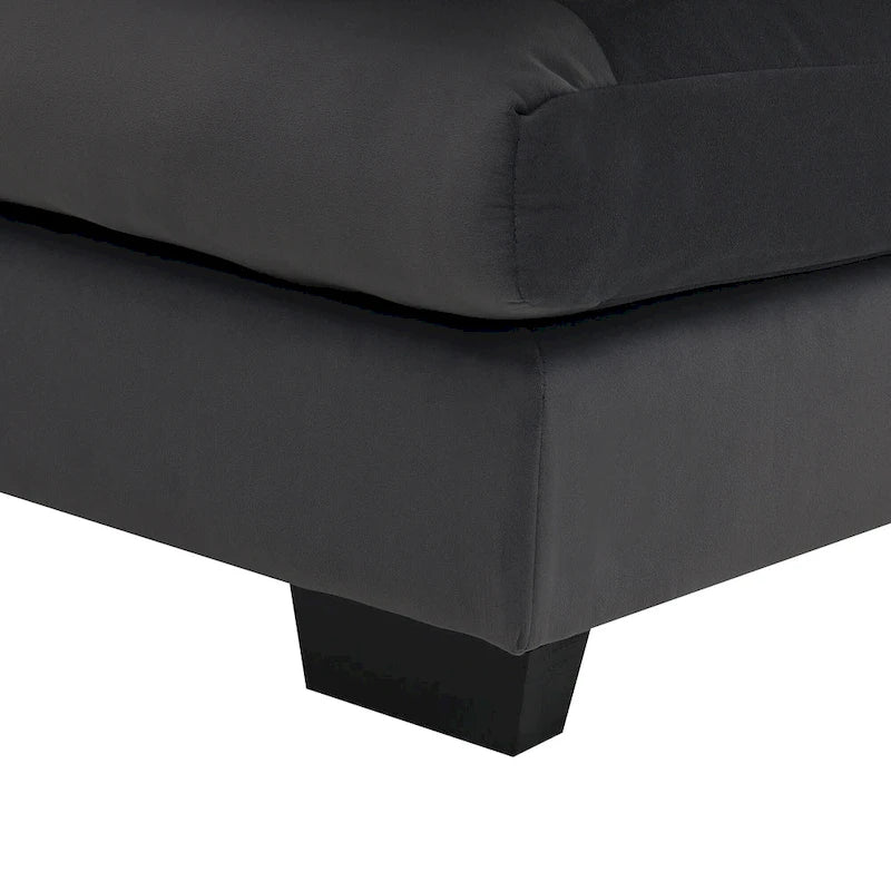 Canapé sectionnel convertible en U modulaire 6 places, rembourré et moderne