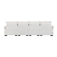 Canapé sectionnel convertible en U modulaire 6 places, rembourré et moderne