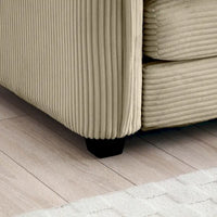 Canapé sectionnel modulable convertible 6 pièces en velours côtelé avec 3 ottomans amovibles et 5 coussins, combinaison libre