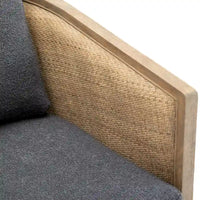 Fauteuil club pivotant à 360° en tissu noir carbone 30.12 avec cadre en bois dur robuste