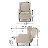 Fauteuil Inclinable Traditionnel, Chaise Élégante et Confortable