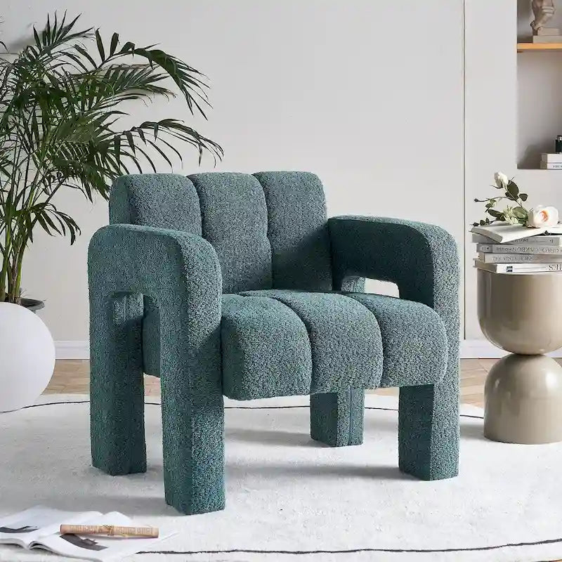 Fauteuil d'appoint Vert Moderne 31.1 avec Mousse Haute Densité