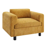Fauteuil d'appoint en velours tissé de 45,5 W avec coussin haute densité