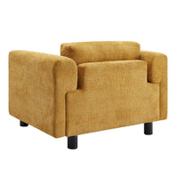 Fauteuil d'appoint en velours tissé de 45,5 W avec coussin haute densité