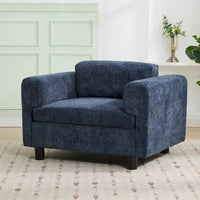 Fauteuil d'appoint en velours tissé de 45,5 W avec coussin haute densité