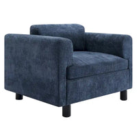 Fauteuil d'appoint en velours tissé de 45,5 W avec coussin haute densité