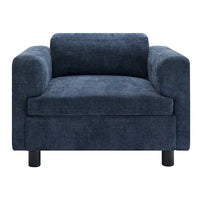 Fauteuil d'appoint en velours tissé de 45,5 W avec coussin haute densité