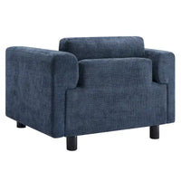 Fauteuil d'appoint en velours tissé de 45,5 W avec coussin haute densité