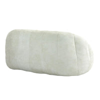 Fauteuil de détente blanc 63.78 rembourré en chenille avec mousse haute densité