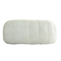Fauteuil de détente blanc 63.78 rembourré en chenille avec mousse haute densité