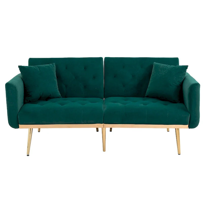65,35 Canapé-lit futon en velours avec dossier réglable