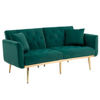 65,35 Canapé-lit futon en velours avec dossier réglable