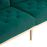 65,35 Canapé-lit futon en velours avec dossier réglable