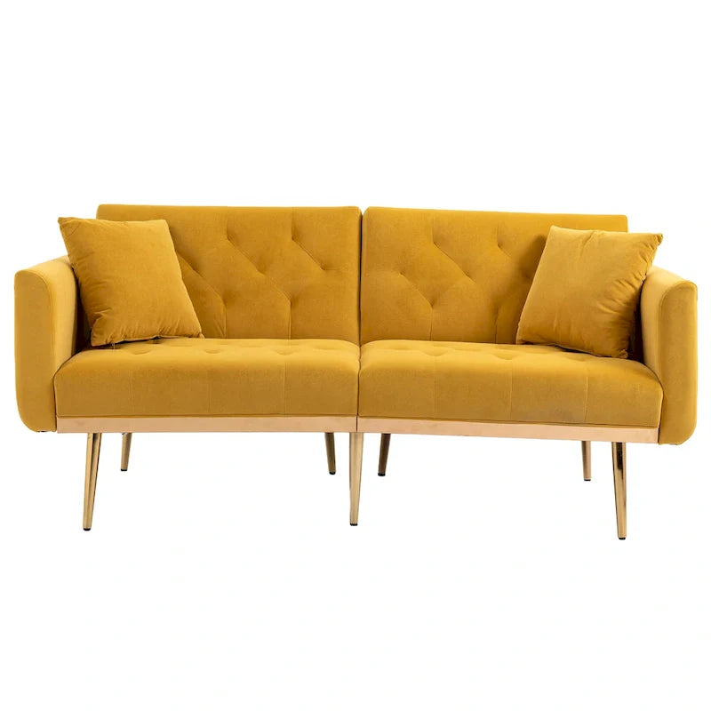 65,35 Canapé-lit futon en velours avec dossier réglable