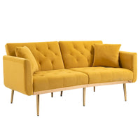 65,35 Canapé-lit futon en velours avec dossier réglable