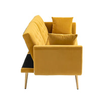 65,35 Canapé-lit futon en velours avec dossier réglable