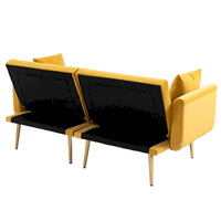 65,35 Canapé-lit futon en velours avec dossier réglable