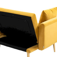 65,35 Canapé-lit futon en velours avec dossier réglable