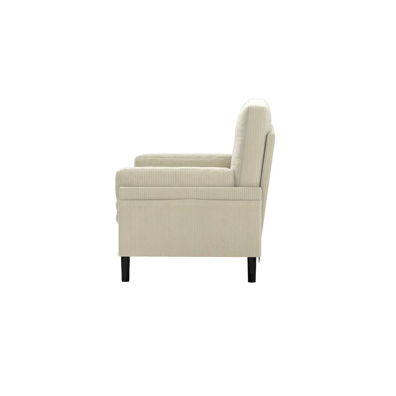 Canapé deux places multifonctionnel en velours côtelé 55.11 ivoire, fauteuil convertible, lit