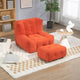Fauteuil paresseux ultra doux avec mousse à mémoire de forme et ottoman